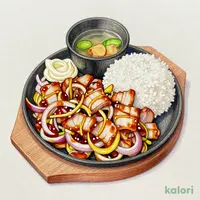 豚生姜焼き定食 肉並盛