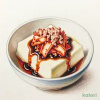 まぐろたたきとキムチのよだれ豆富