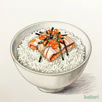 Salmon and Salmon Roe Rice Bowl