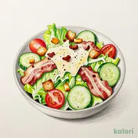 Bacon and Fresh Vegetable Caesar Salad
