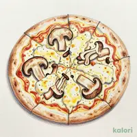 きのこ4種のポルチーニソースピザ