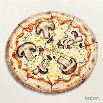 きのこ4種のポルチーニソースピザ