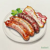 ソーセージ3種とベーコンの盛合せ
