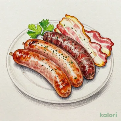 ソーセージ3種とベーコンの盛合せ
