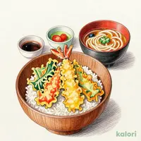 かき揚げおひつミニ麺セット