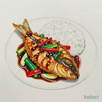 ごろごろ野菜と助宗鱈の黒酢和え弁当