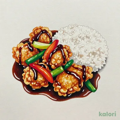 ごろごろ野菜と鶏の黒酢和え弁当