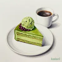 ひんやり抹茶ケーキ〜抹茶アイス添え〜ドリンクセット