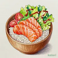 Salmon Rice Bowl Salad Set