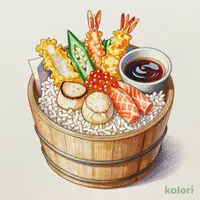 Hokkaido Ohitsu Rice Bowl with Tempura Set