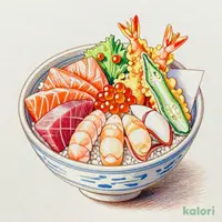 四六彩りおひつ天ぷらセット