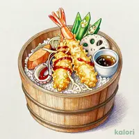 海鮮天ぷらおひつミニ麺セット