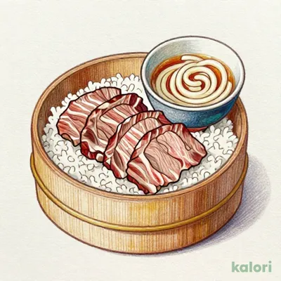 薄切り牛カルビおひつミニ麺セット