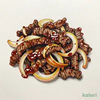 薄切り牛カルビ（満足盛り）