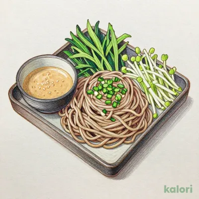 薬味を楽しむ 冷しごまだれつけそば
