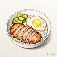 Katsudon (Pork Cutlet Rice Bowl) with Pickles
