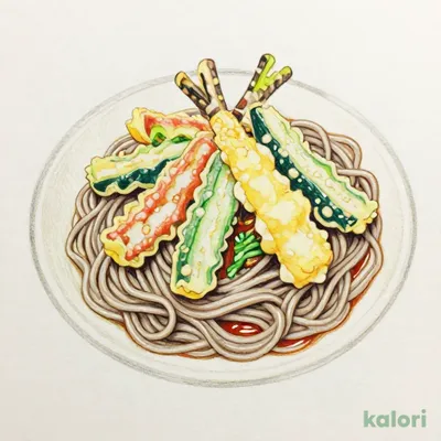 Seasonal Vegetable Tempura Soba (Cold)