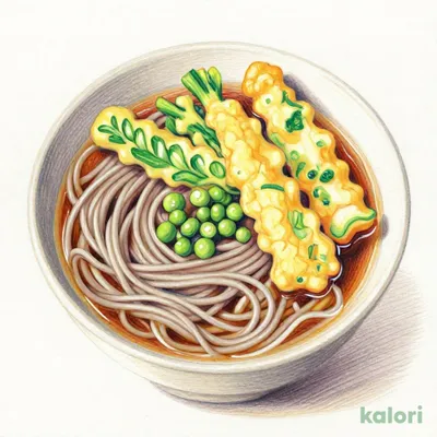 Seasonal Vegetable Tempura Soba (Hot)