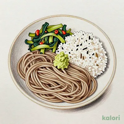 ざるそば定食（おろしわさび付）