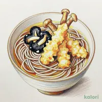 黒舞茸の天ぷらそば