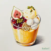 Che (Vietnamese Dessert) with Pumpkin Milk Syrup and Fig Compote