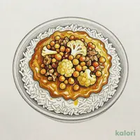 カリフラワーとひよこ豆のスパイシーキーマカレー