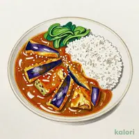Fried Eggplant, Spinach, and Mackerel Curry