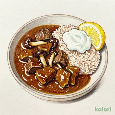 Beef Tongue and Two-Mushroom Spice Curry