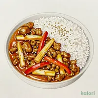 筍と豚肉のハーブキーマカレー