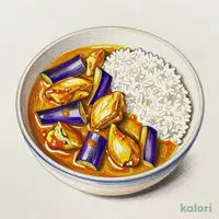 茄子と鶏肉のスパイシーカレー