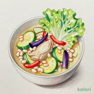 8-Vegetable and Chicken Salad Soup (R)