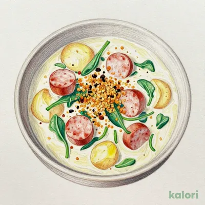 ほうれん草とサルシッチャのポテトチャウダー（S）