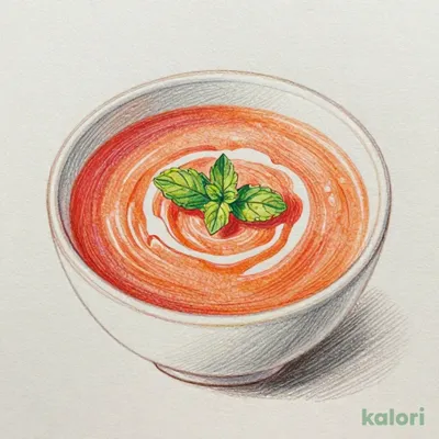 イタリア産粗ごしトマトの冷たいクリームポタージュ（S）