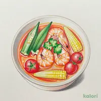 海老と夏野菜の冷たいトムヤムクン（L）