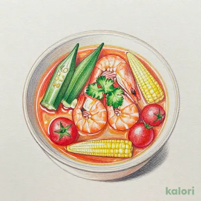 海老と夏野菜の冷たいトムヤムクン（L）