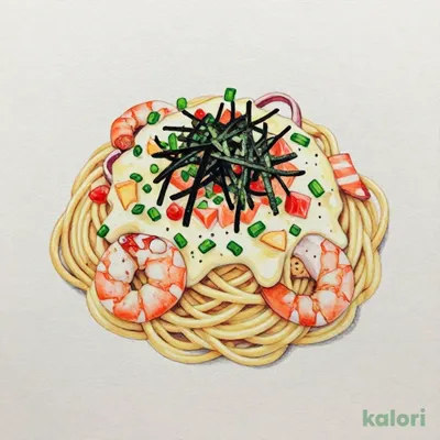 Cod Roe and Seafood Cream Spaghetti