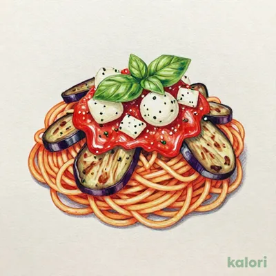 モッツァレラチーズとなすのトマトすぱ