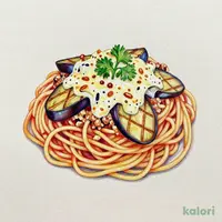 焼きチーズとなすのクリームミートすぱ