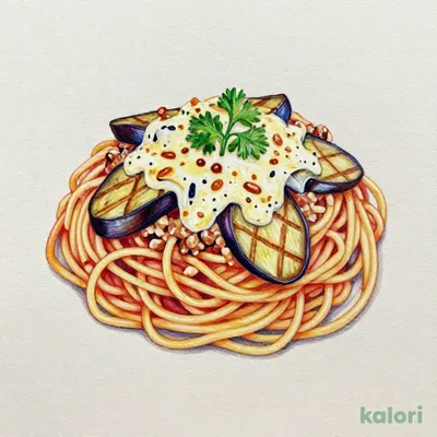 焼きチーズとなすのクリームミートすぱ
