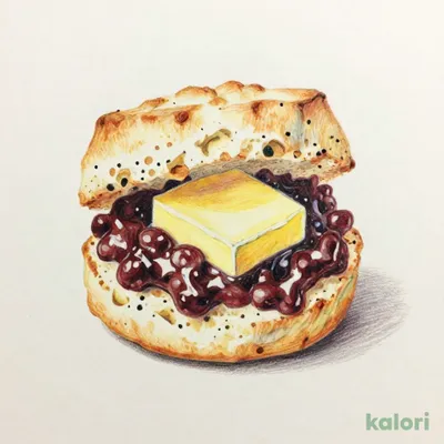Red Bean Paste and Butter Scone Sandwich