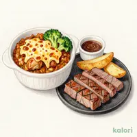 激アツステーキ60g＆ごろっと具材のチキンカレードリア