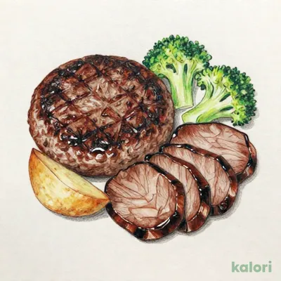 牛たん切落し90g＆どんハンバーグ130g