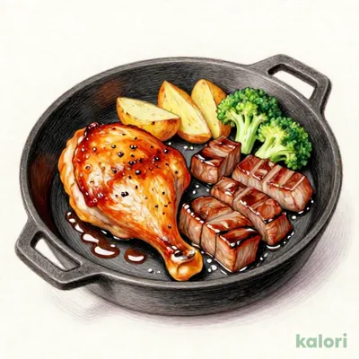 【水曜の日替わり　2品盛り】チキングリル＆豚ハラミグリル