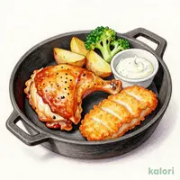 【火曜の日替わり 2品盛り】チキングリル&白身魚フライ