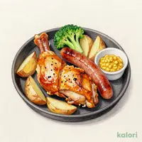 【金曜の日替わり　2品盛り】 チキングリル＆ソーセージ