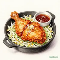 豪快鉄板のにんにく塩チキン