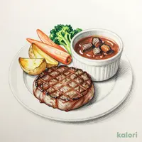 どんハンバーグ&自家製ビーフシチュー