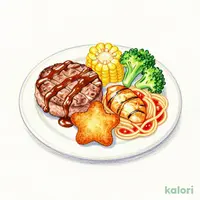 Junior Hamburg Steak (130g) & Grilled Chicken (100g)