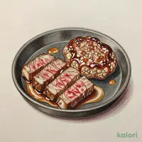 激アツステーキ130g+どんハンバーグ（デミグラスソース）