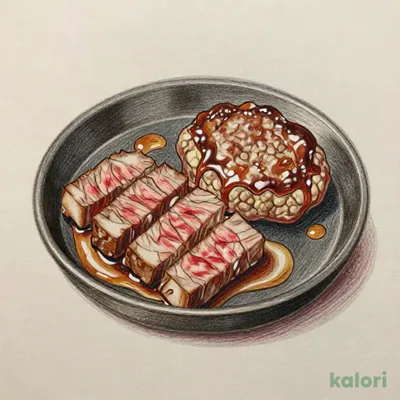 激アツステーキ130g+どんハンバーグ（デミグラスソース）